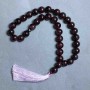 Garnet prayer beads, smooth round beads, 10 mm diameter, 33 beads