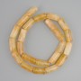 Beads Citrine Cylindrical, diameter 17-18×8 mm, length 40 cm ± on beading thread