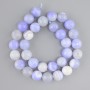 Blue agate faceted beads, round spheres, diameter 12.5 mm, length 38 cm ± on thread