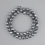 Terahertz Beads, Faceted Round Bead, 8 mm Diameter ±, 38 cm Length ± on Thread