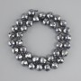 Terahertz beads, faceted round bead, 8 mm diameter, 38 cm long on thread