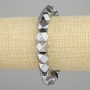 Terahertz Bracelet with Faceted Beads, Diameter 8.5×8.5 mm, Length 18 cm +/- Stretch