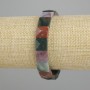 Jasper Faceted Square Bracelet, 11×11 mm, 18 cm stretch