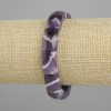 Natural Amethyst Stone Bracelet with Smooth Links, Diameter 17×10 mm, 5–11 mm ±, Length 18 cm ±, Stretch