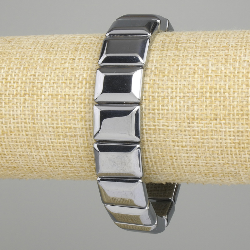 Terahertz Bracelet - Oval Link, 16x12 mm, length approx. 18 cm, stretchable band