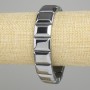 Terahertz Bracelet - Oval Link, 16x12 mm, length approx. 18 cm, stretchable band