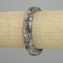 Rutilated Quartz Hair Quartz Bracelet, natural stone, smooth link, diameter 16-17×10-11 mm ±, length 18 cm ±, stretch