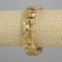 Bracelet, Natural Stone, Rutilated Quartz (Hair Quartz), Smooth Links, Diameter 17.5–18×8–9 mm, Length 18 cm, Stretch