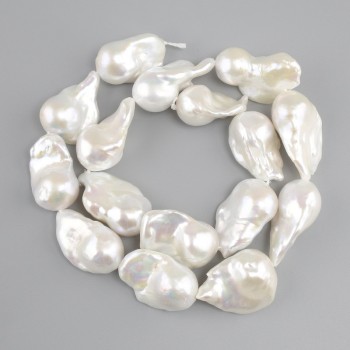 Baroque Pearl Beads with gasoline tint 27-29, 5x15-15, 5 mm ±, 40 cm strand