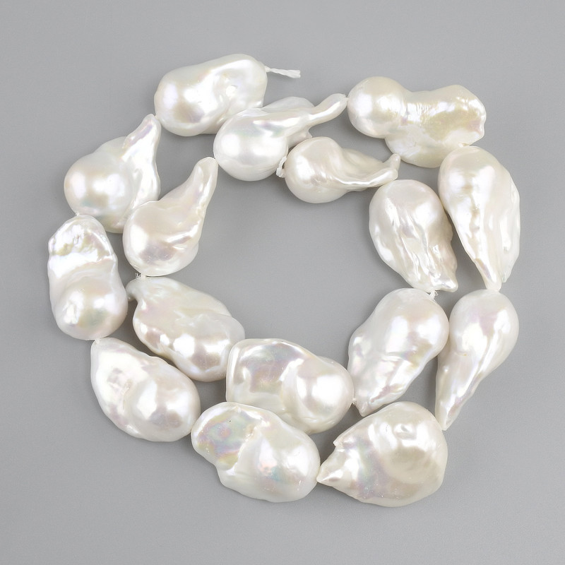 Baroque Pearl Beads with gasoline tint 27-29, 5x15-15, 5 mm ±, 40 cm strand