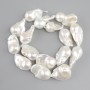 Baroque Pearl Beads with gasoline tint 27-29, 5x15-15, 5 mm ±, 40 cm strand