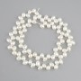 River pearl beads oval 'Butterfly', diameter 6.5–7.5 × 4.5 mm, length approx. 38 cm on a thread