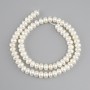Freshwater Pearl Beads, diameter 6.5-7.5 mm, 5x4.5 mm ±, length 35 cm ± on a thread