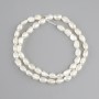 Freshwater Pearl Beads, diameter 8–8.5 × 4–5 mm, length 37 cm ± on fishing line