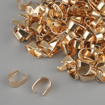 Pendant Bail for Pendants, 4 mm diameter ±, 8 mm length ±, gold-tone metal finish, packaging 22 g ±