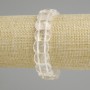 Bracelet with Rock Crystal, Faceted Links, 14×10 mm Diameter, 18 cm Length (Stretch)