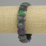 Zoisite bracelet, faceted link, diameter 15×11 mm ±, length 18 cm (stretch)