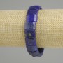 Lapis Lazuli Link Bracelet, diameter 14-15×9 mm, 5-10 mm ±, length 18 cm (stretch)