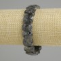 Larvikite Bracelet with Faceted Links, 14×10 mm Diameter, 18 cm Length (stretch)