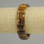 Tiger's Eye Bracelet with Rectangular Faceted Links, 15×11 mm diameter ±, 18 cm length (stretch)