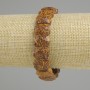 Faceted Wood Jasper Bracelet, Bead Size 14×10 mm, 5 mm ±, Stretch Length 18 cm