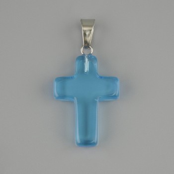 Cross Pendant with Toned Quartz 25×18 mm ±, length about 35 mm