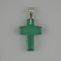 Cross Pendant with Tinted Quartz 25×18 mm ±, length 35 mm ±