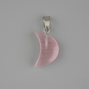 Cat's Eye Crescent Pendant 23×13 mm ±, pendant length about 28 mm