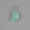 Faceted Crescent Pendant Amazonite 19×12 mm ±, length 25 mm+