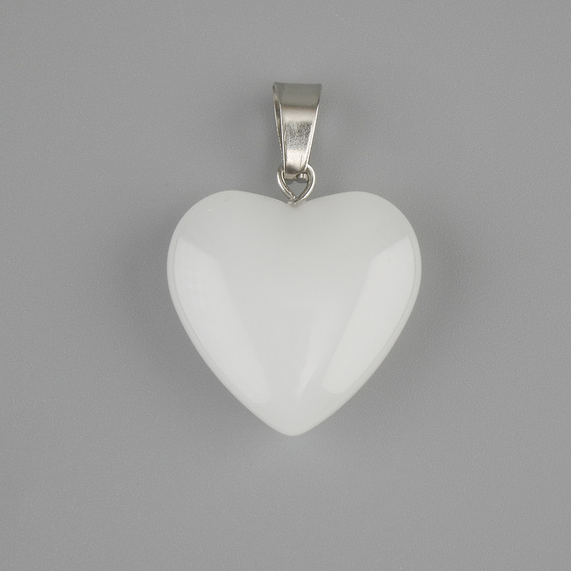 Heart Pendant Rock Crystal 20x20mm+-, length 28mm+