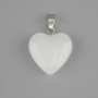 Heart Pendant Rock Crystal 20x20mm+-, length 28mm+