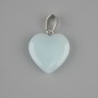 Pendant Aquamarine Heart 20x20mm +-, length 28mm+-