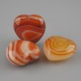 Heart-shaped agate pendant blank 20x20 mm ± with pin hole