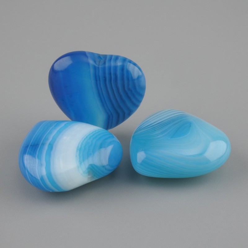 Heart-shaped Agate Pendant Blank 20x20 mm ± with hole for pin
