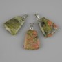 Heliotrope Jasper Pendant – Trapezoid 17×21 mm ±, length 30 mm ±