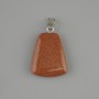 Aventurine Pendant Golden Sand, Trapezoid 17x21 mm ±, Length 30 mm ±