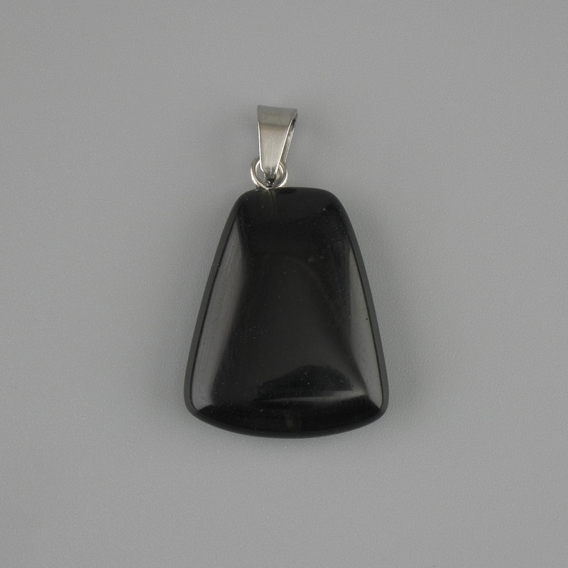 Agate pendant, trapezoid 17x21 mm+-, length 30 mm+