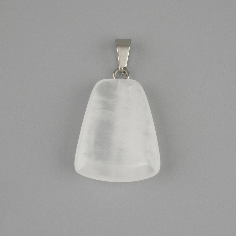 Pendant Rock Crystal trapezoid 17×21 mm +-, length about 30 mm+