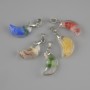 Pendant Crescent (transparent resin) 20x10x30 mm ± assorted colors