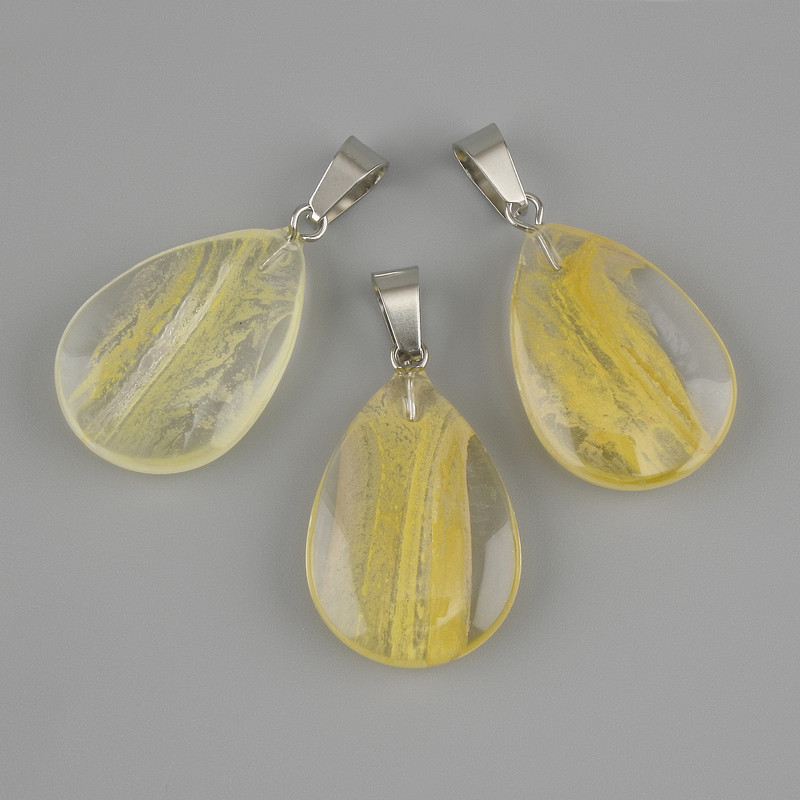 Drop Pendant (transparent resin) 25×18×35 mm+