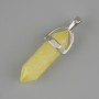 Pendant, Tinted Glass, Hexagonal Crystal, 30x8x41 mm+