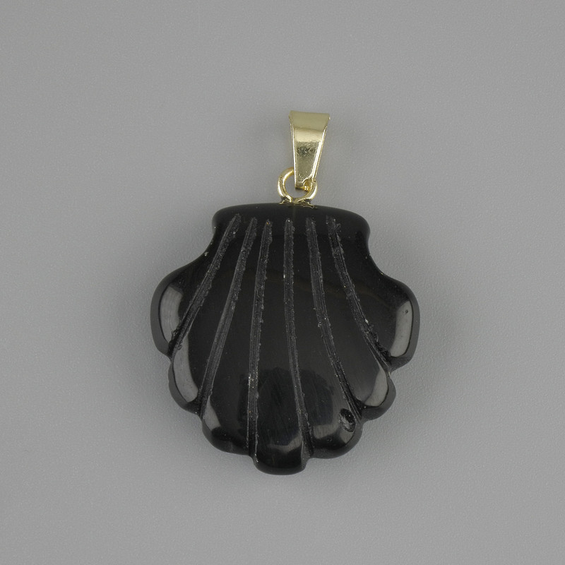 Pendant Shell Agate 22×22 mm ±, length 30 mm ±
