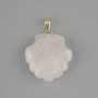 Pendant Shell Pink Quartz 22×22 mm ±, length approx. 30 mm