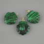 Shell Pendant Malachite 22×22 mm ±, length ~30 mm