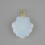 Pendant Shell Moonstone Opalite 22×22 mm, length 30 mm