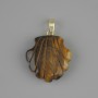 Pendant Shell Tiger's Eye 22×22 mm ±, length 30 mm ±
