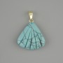 Pendant Shell Turquoise 20×20×mm±, length 28mm±