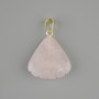 Pendant Pink Quartz Shell 20×20 mm ±, length 28 mm ±
