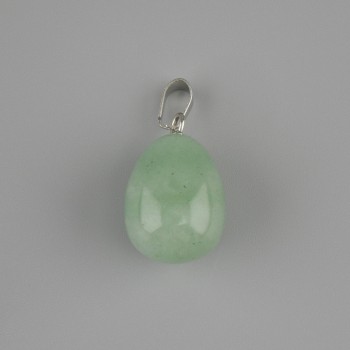 Drop Pendant Nephrite 18×13 mm ±, length ~26 mm