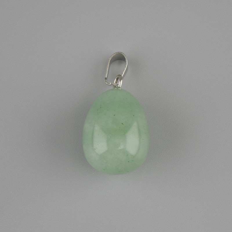 Drop Pendant Nephrite 18×13 mm ±, length ~26 mm